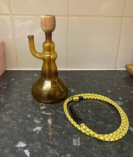Amber glass shisha hookah pipe - shisha,