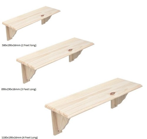 Natural wood wooden shelf - natural,