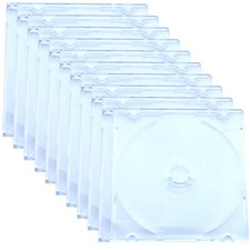 10 Slimline 8cm Clear Jewel Case Protects Mini CD DVD Gamecube Game Disc Storage