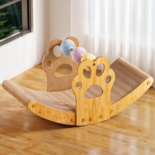 Cat scratching pad rocking - scratching,