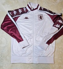 Aston Villa Kappa Mens Tracksuit Jacket Track Zip Top / Size M / Retro / White 