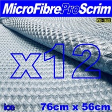 12 JUMBO 76x56 PROFESSIONAL GLASS WINDOW MIRROR MICROFIBRE CLEANING SCRIM CLOTHS