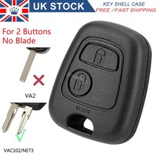 For Peugeot 107 206 207 306 307 407 Citroen 2 Buttons Remote Key Fob Case Shell
