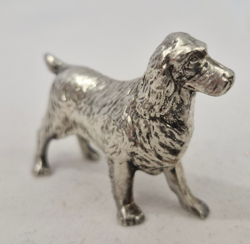 Antique white metal - white, plated