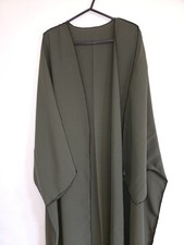 Open Front Abaya Khaki Green