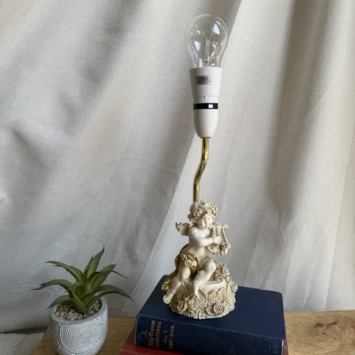 Vintage mcm cherub - table, lamp