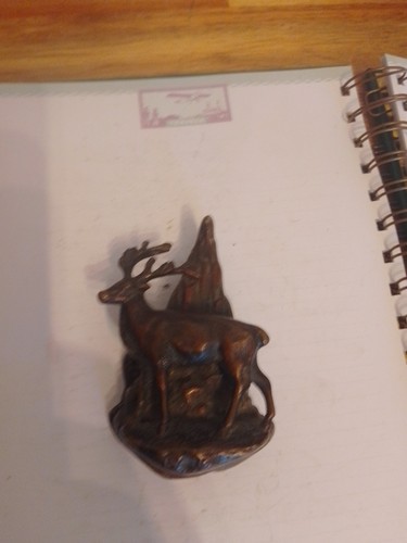 Vintage brass bronze stag - vintage,