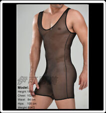 Men Mesh See-through Bodysuit