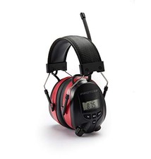 PROTEAR Rechargeable Ear Defenders with Bluetooth, FM/AM Digital Radio and