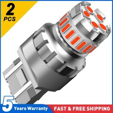 2X T20 7443 15 Red Led Dual Filament Car Brake Stop Tail Light Lamp Bulbs Dc 12V