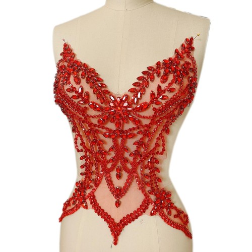 Rhinestones beaded bodice - beaded,
