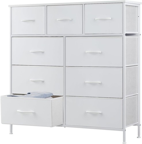 Fabric drawers dresser tall - dresser,