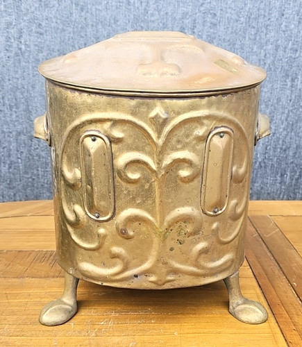 Antique art nouveau brass coal - antique,