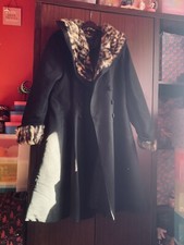 Hell Bunny 50’s Style Leopard Print Feline Coat - XL