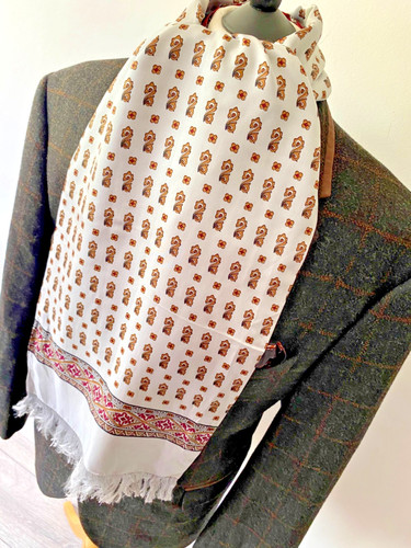 Vintage mens silver paisley - mens,