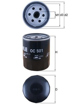 Knecht 501 oil filter - knecht,