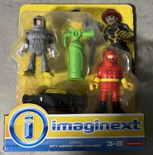 Fisher-Price Imaginext CFC15 City Airport Firefighter Figure Set Brand New