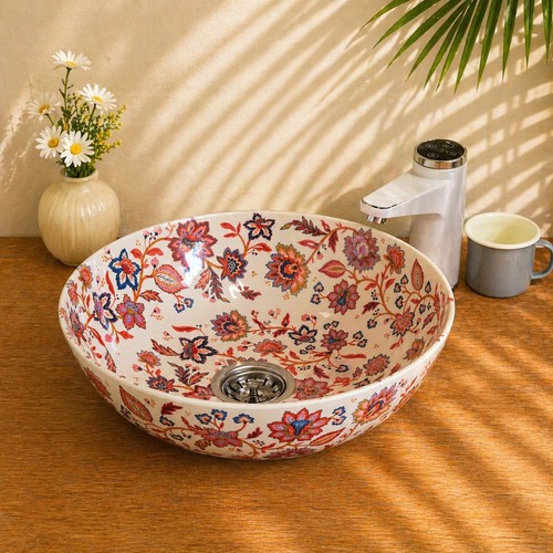Moroccan boho round sink - boho, wash