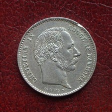 Denmark 1875 silver krone