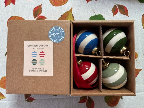 Cornishware mixed mini baubles