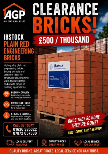 Red perf engineering bricks - red,