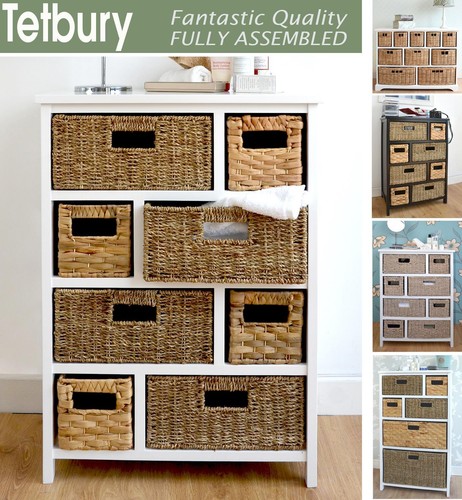 Storage unit wicker basket - wicker,