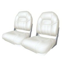 2 x Premium Centurion Boat Seats - White Style By MiDMarine