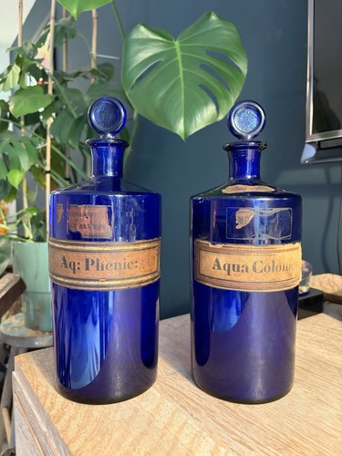Antique cobalt blue pharmacy - antique,