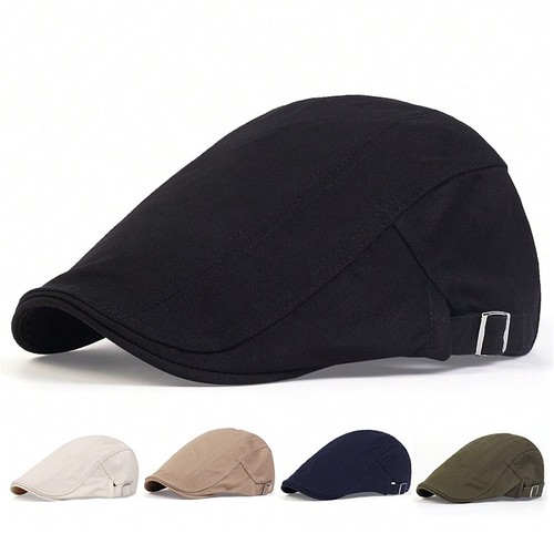 Men flat cap - men, washed