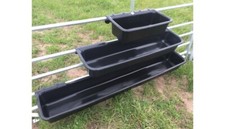 3 Sizes of Hook Over HDPE Plastic Feed Trough, Sheep, Cattle, Gates, Hurdles NEW