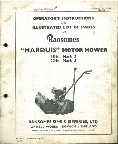 Ransomes marquis mk2 20 - 18", 20"