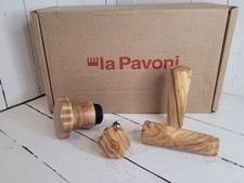La Pavoni Handle Set Olive Wood, Steam Tap Pin + Gasket Europiccola Professional