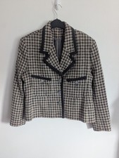 Michel Ambers Blazer Knit UK 14 Made In Ireland Chic Buttons 