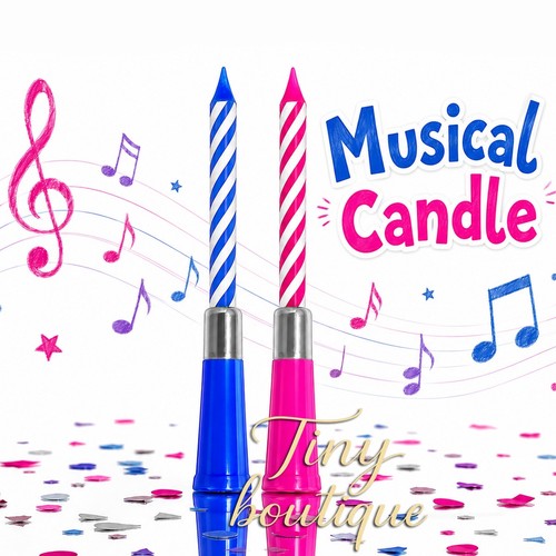 Musical candle party cake - candle,