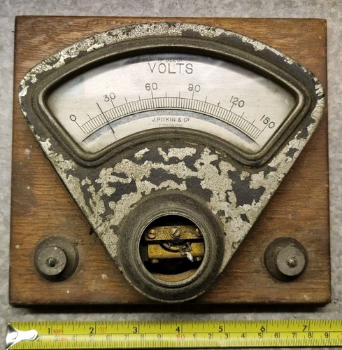 Vintage voltmeter gauge 150v - voltmeter,