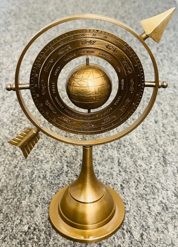 Antique brass armillary - 10",