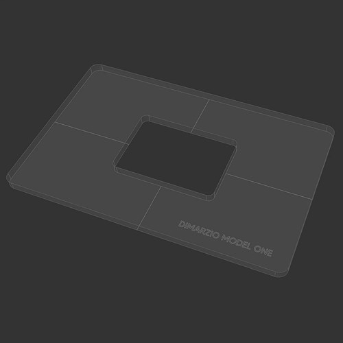 Bass pickup routing - bass, template