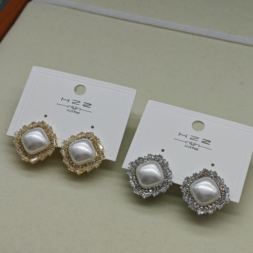 Gold silver leverback diamond - gold/silver,