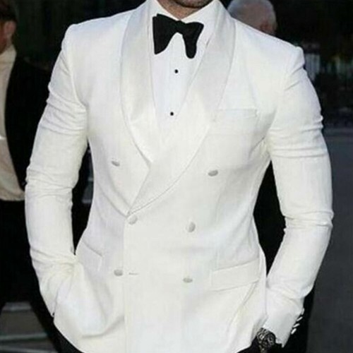 White men suit double - white,