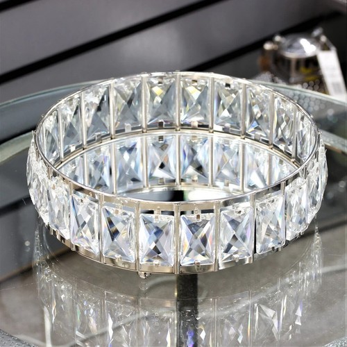Crystal metal tealight candle - crystal,