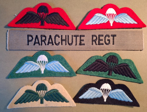 Parachute regt name tape - tape, &