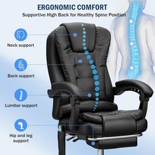 Massage Office Chair Gaming Desk Chair Executive Swivel Recliner For Home Office