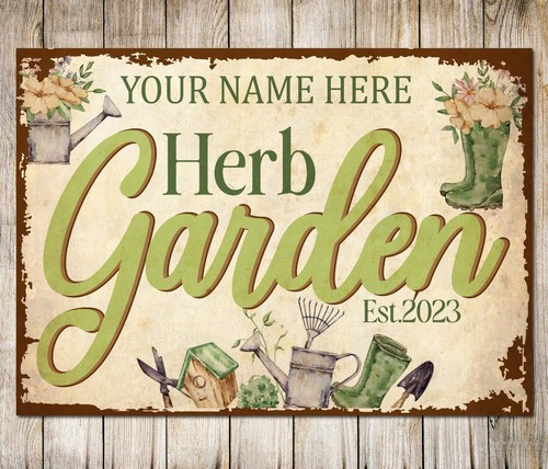 Personalised herb garden sign - herb,