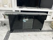 large glass tv stand