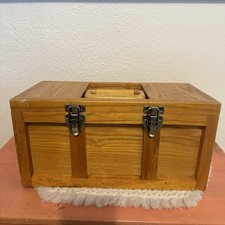 VINTAGE OAK WOODEN  STORAGE