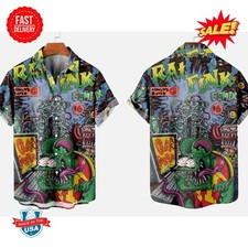 Custom Rat Fink Hawaiian Shirt - 60s Hot Rod Aesthetic, Flames & Retro Streetwea