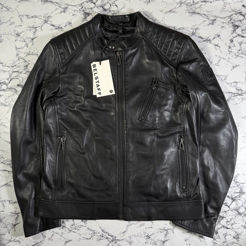Belstaff mens black - black, leather