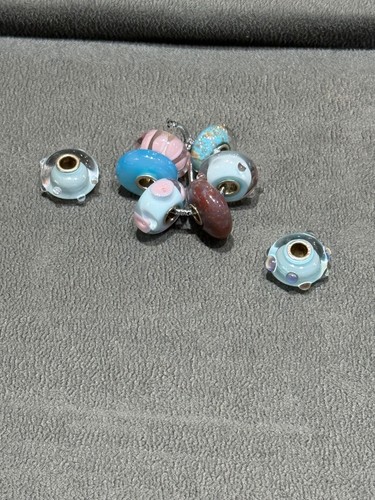 Trollbeads - trollbeads, (blue/pink/brown)