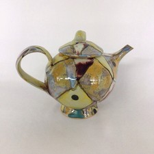 Rare Petra Tilly Dartington Pottery Quilt Design 17cm Teapot EB13JH