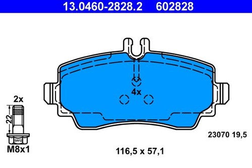 0460 2828 brake pad - brake, set